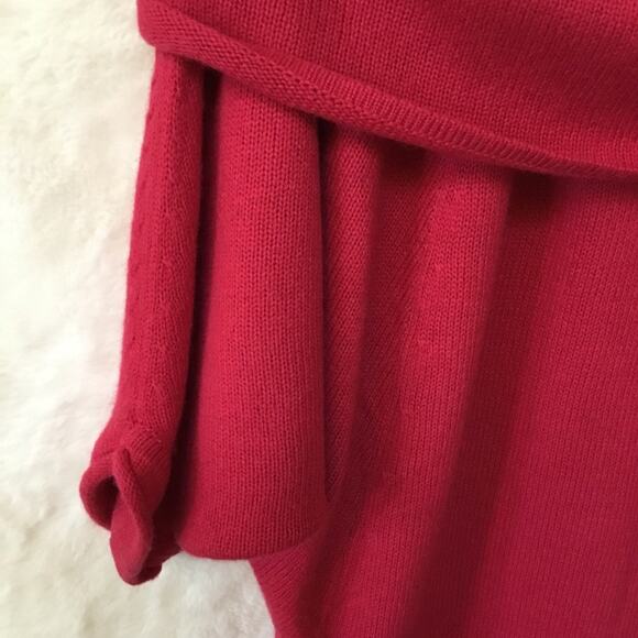 BCBGMaxAzria Red Quarter Sleeve Cowl Neck Sweater - Picture 4 of 11